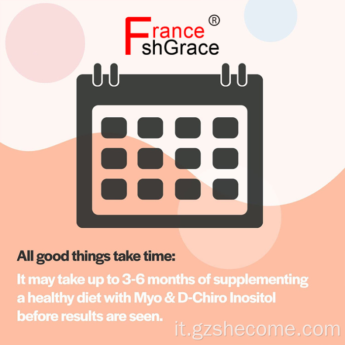 Supplemento di inositolo Myo D-Chiro premium per le donne sostengono l'equilibrio ormonale